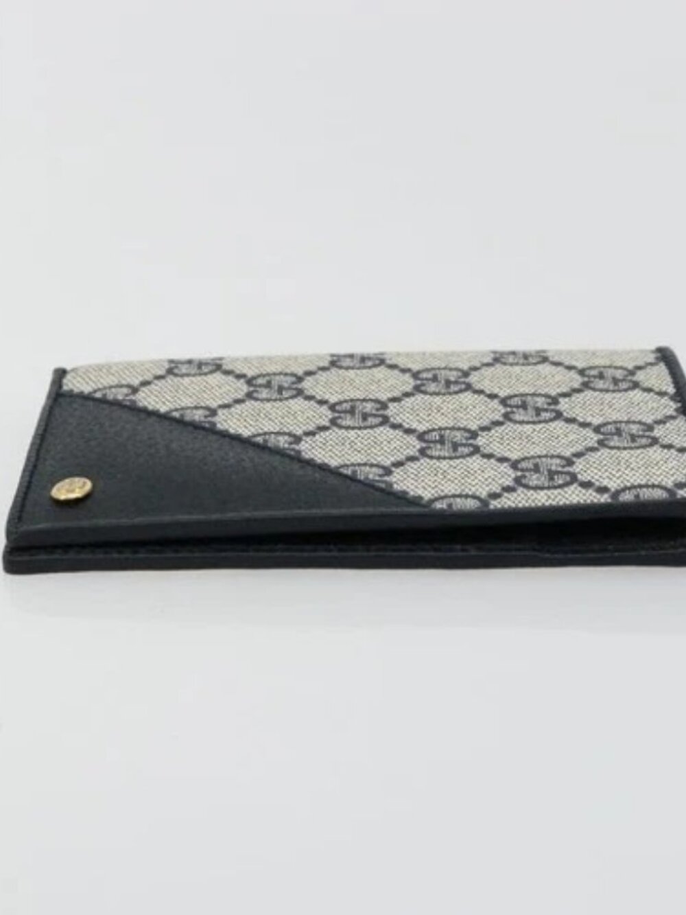 GUCCI GG Supreme Compact Wallet PVC Navy Auth 178789A - Picture 3 of 16